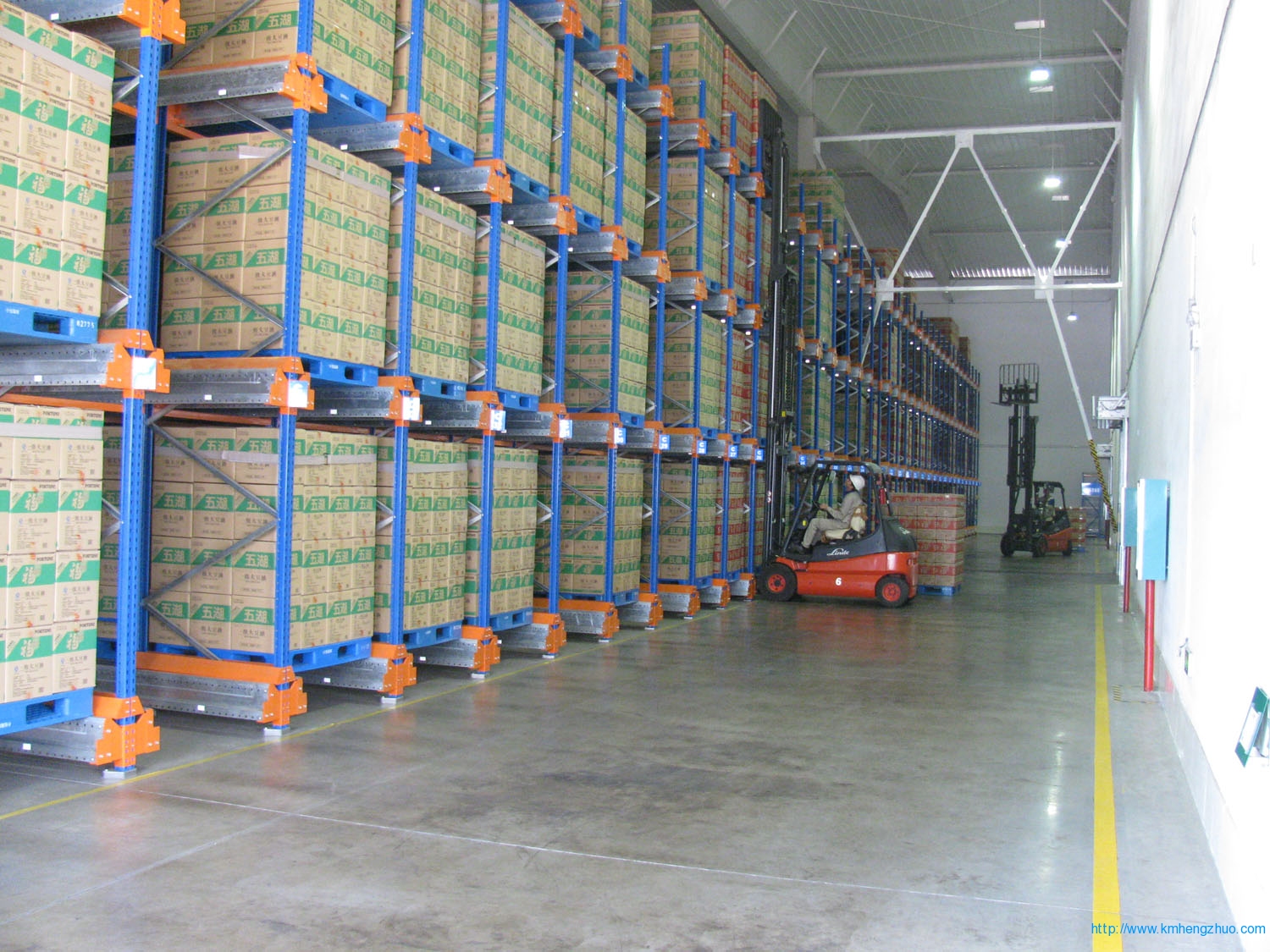 HZ-798型通廊式貨架 通廊式倉庫貨架應(yīng)用案例