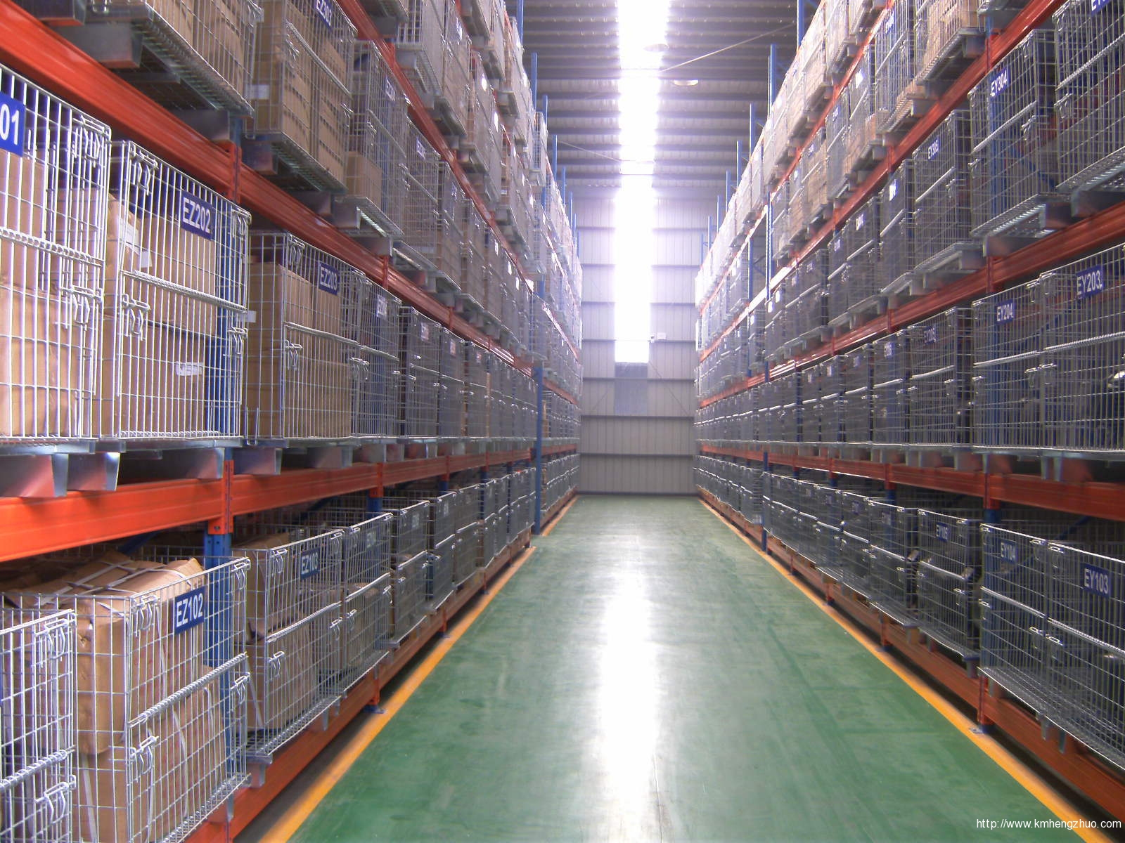 HZ-l03可折疊倉儲籠應用案例